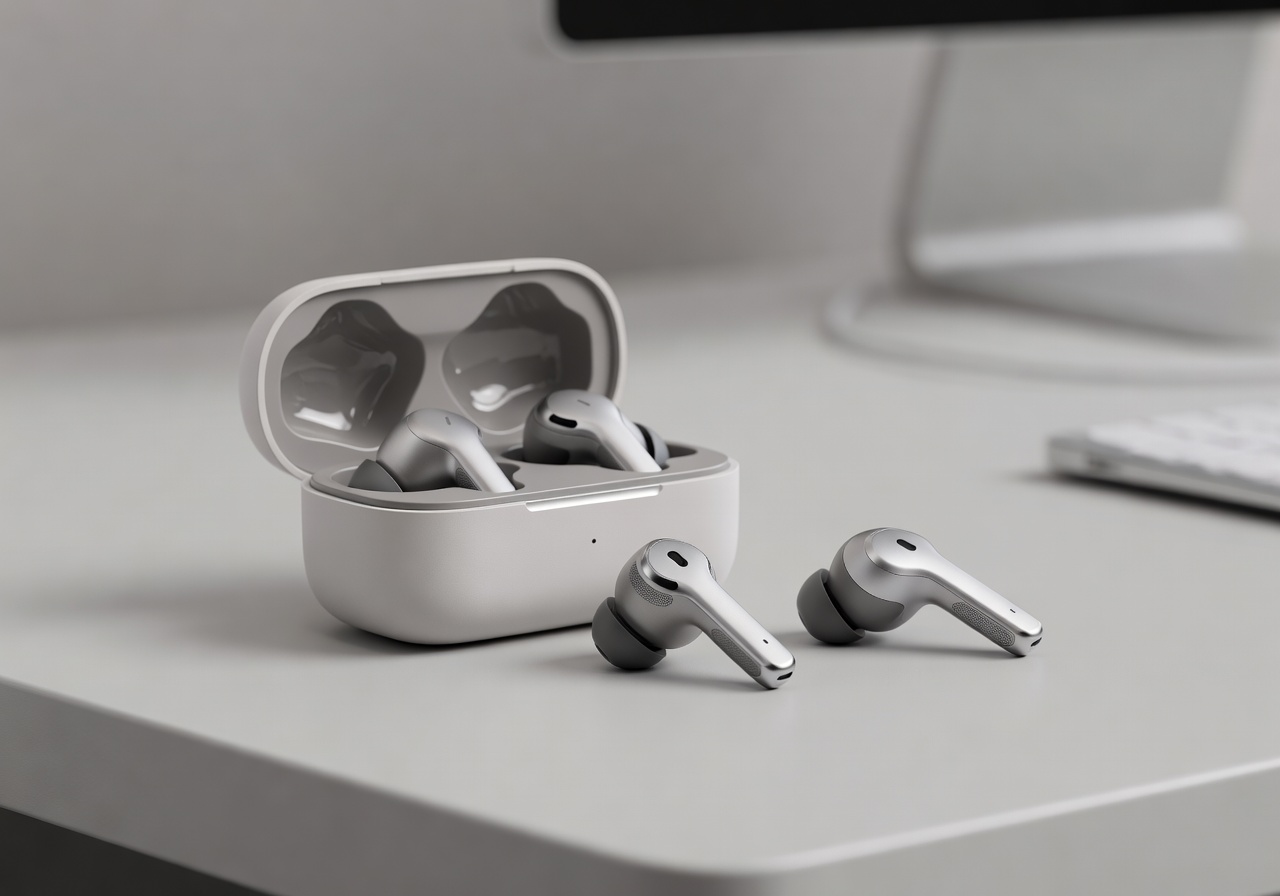 Lyramotionhub premium wireless earbuds close up about page